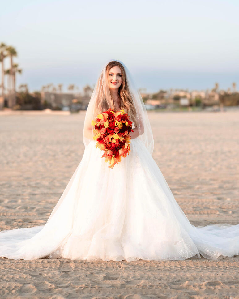 Erin in her wedding dress